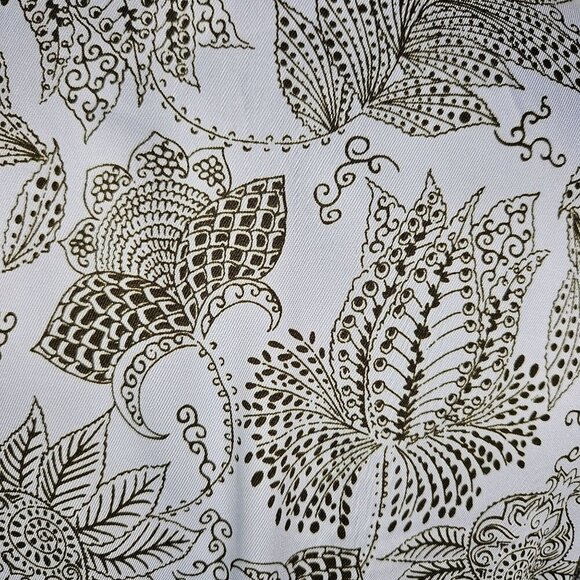 Cinq A Sept Charley Long Sleeve Botanical Dress Ruffle Detail Size 10 Blue - Picture 9 of 14